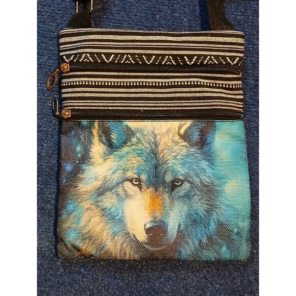 Unbranded Handbags - Wolf Tribal crossbody/ shoulder Bag Adjustable straps